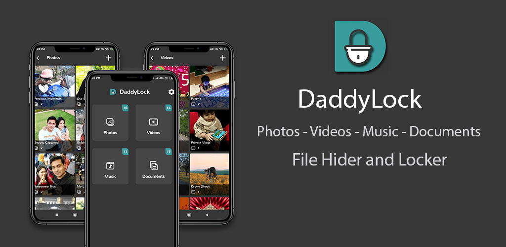 Hide and Lock Photos, Videos Musics, Documents Files on Android with Daddylock